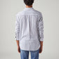 Men's Striped Slim Fit Shirt - Back View