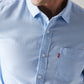 Men's Solid Slim Fit Shirt - Detail View