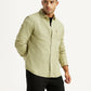 Men's Solid Green Slim Fit Oxford Shirt - Styleshot View