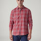 Men's Checkered Slim Fit Oxford Shirt - Front View