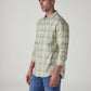 Men's Checkered Slim Fit Oxford Shirt - Side View