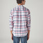 Men's Checkered Slim Fit Shirt - Back View