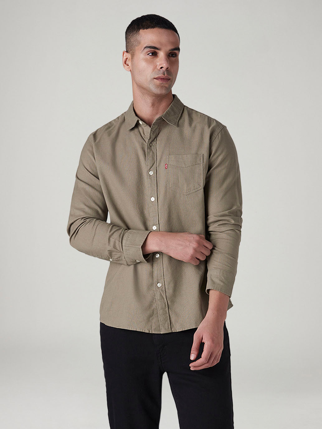 Men's Solid Slim Fit Oxford Shirt