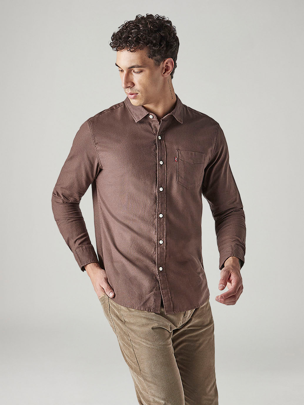 Men's Solid Slim Fit Oxford Shirt - 20 View