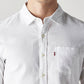 Men's Solid Slim Fit Oxford Shirt - Detail View