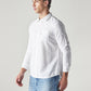 Men's Solid Slim Fit Oxford Shirt - Side View