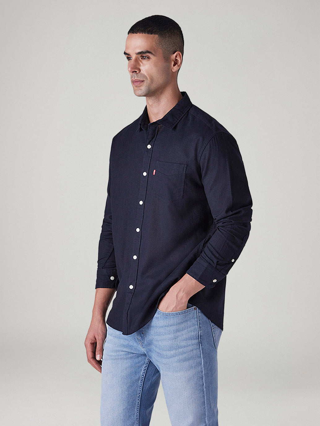 Men's Solid Slim Fit Oxford Shirt - 20 View