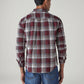 Men's Plaid Slim Fit Crepe Shirt - Back View