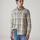 Men's Checkered Slim Fit Crepe Shirt - 20 View