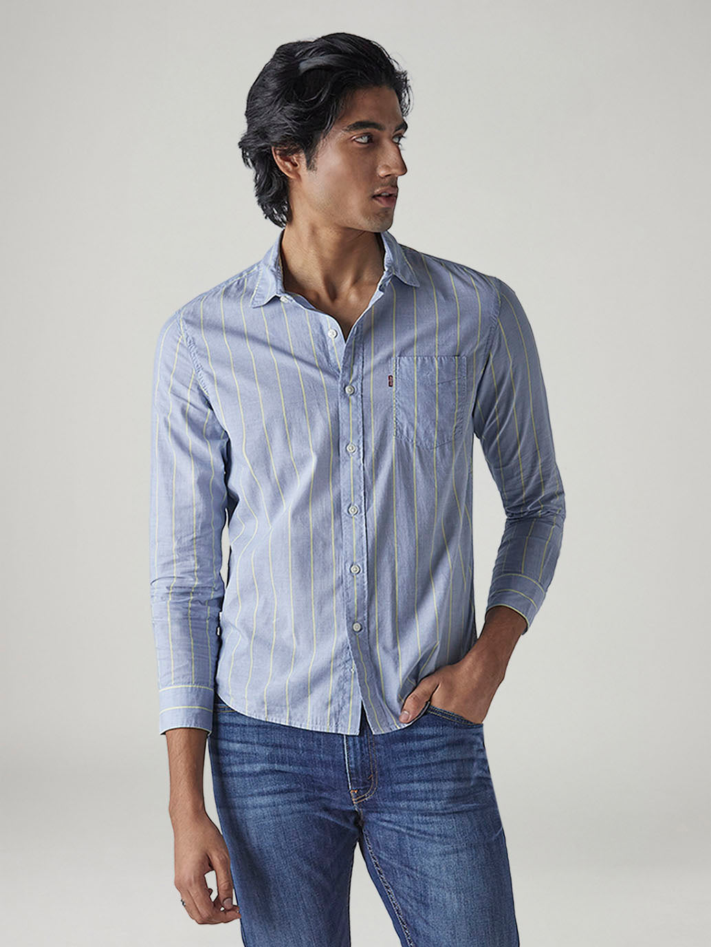 Men's Checkered Slim Fit Poplin Shirt