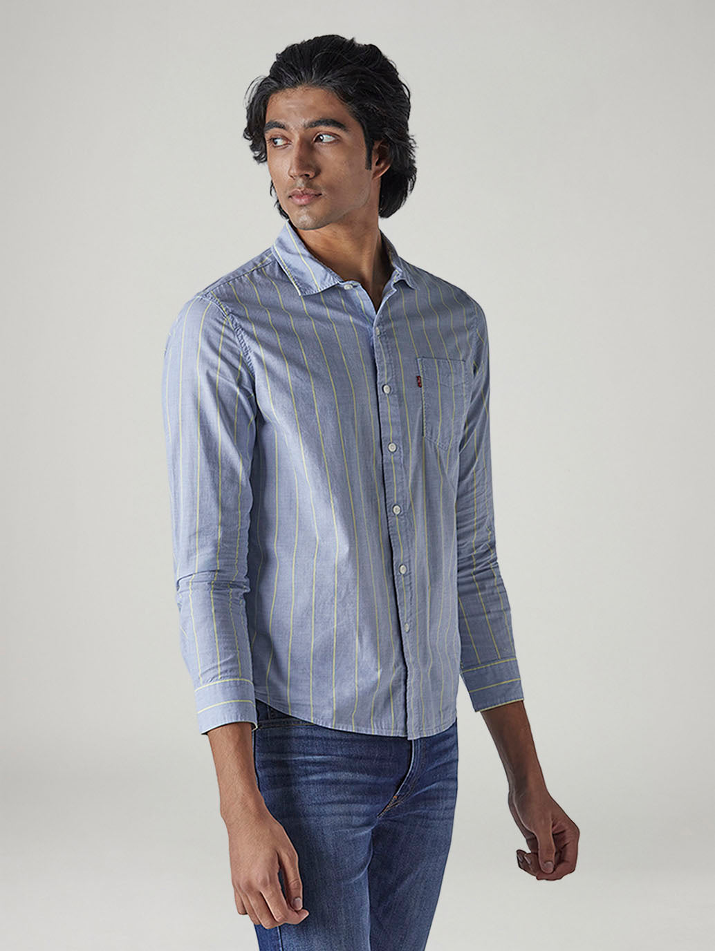 Men's Checkered Slim Fit Poplin Shirt - 20 View