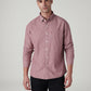 Men's Solid Slim Fit Overdyed Shirt - Front View