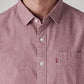 Men's Solid Slim Fit Overdyed Shirt - Detail View