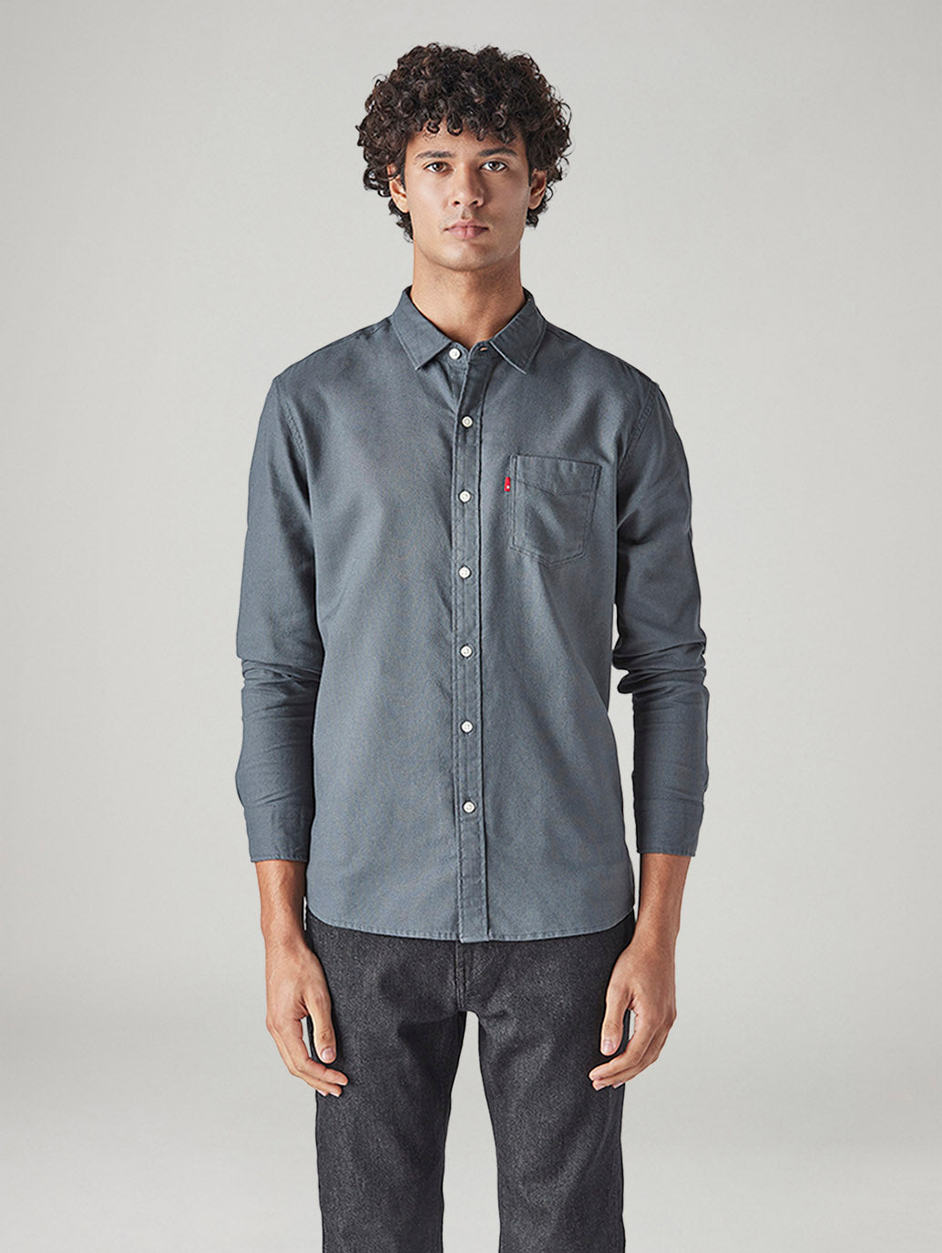 Men's Solid Slim Fit Oxford Shirt