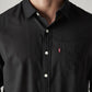 Men's Solid Slim Fit Oxford Shirt - Detail View