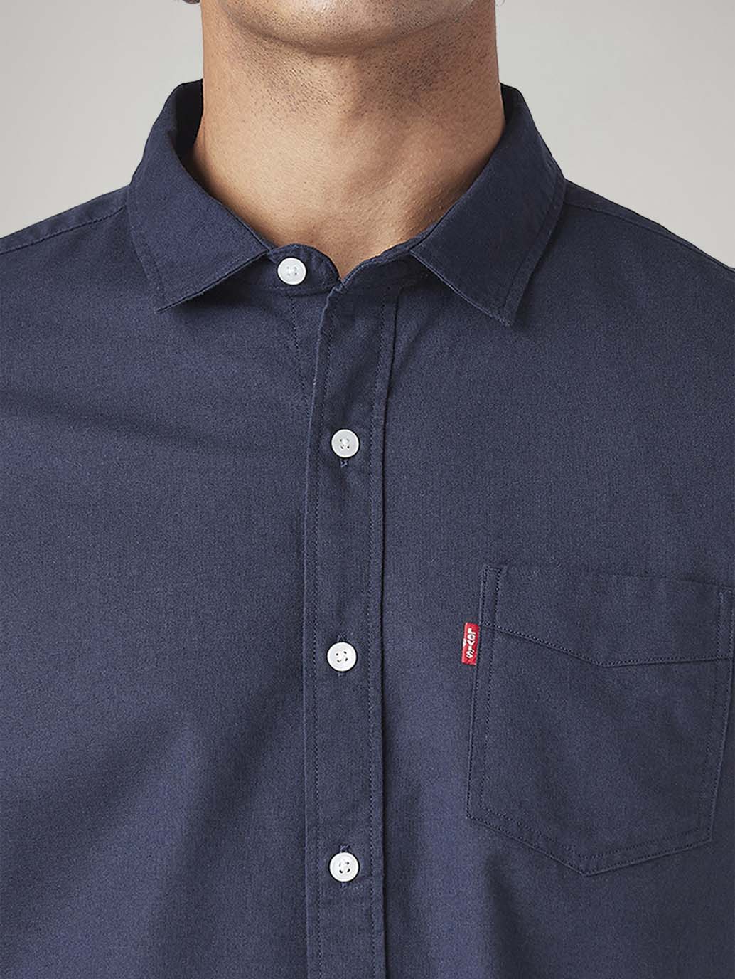 Men's Solid Slim Fit Shirt - detail View
