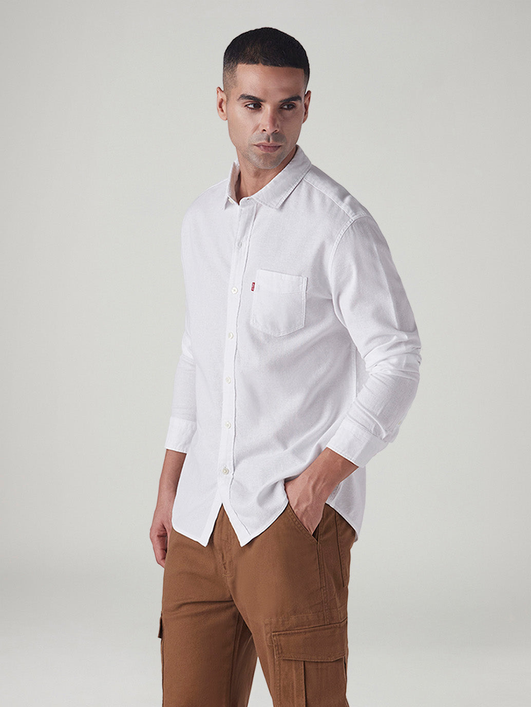 Men's Solid Slim Fit Oxford Shirt