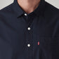 Men's Solid Slim Fit Poplin Shirt - Detail View