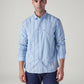 Men's Striped Slim Fit Poplin Shirt - Front View