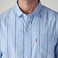 Men's Striped Slim Fit Poplin Shirt - Detail View