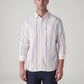 Men's Striped Slim Fit Poplin Shirt - Front View