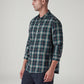 Men's Checkered Slim Fit Shirt - Side View