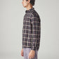 Men's Checkered Slim Fit Shirt - Side View