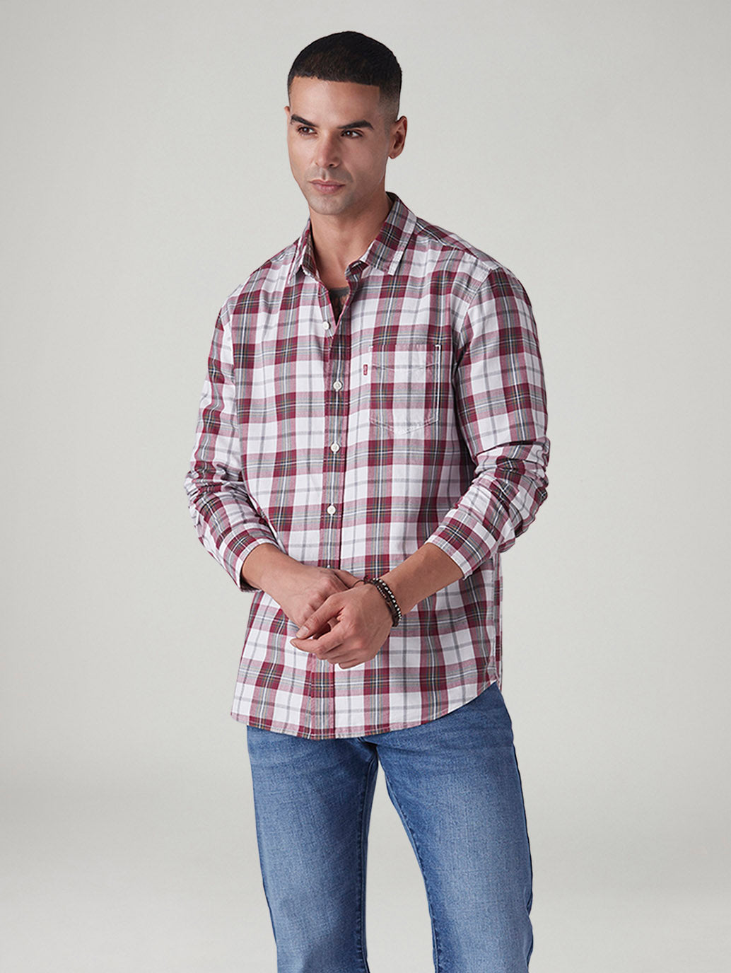 Men's Checkered Slim Fit Shirt