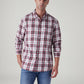 Men's Checkered Slim Fit Shirt - Front View