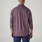 Men's Checkered Slim Fit Dobby Shirt - Back View