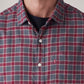 Men's Checkered Slim Fit Dobby Shirt - Detail View