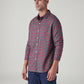 Men's Checkered Slim Fit Dobby Shirt - Side View