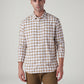 Men's Checkered Slim Fit Dobby Shirt - Front View
