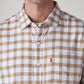 Men's Checkered Slim Fit Dobby Shirt - Detail View