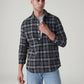 Men's Checkered Slim Fit Dobby Shirt - Styleshot View