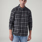 Men's Checkered Slim Fit Dobby Shirt - Front View