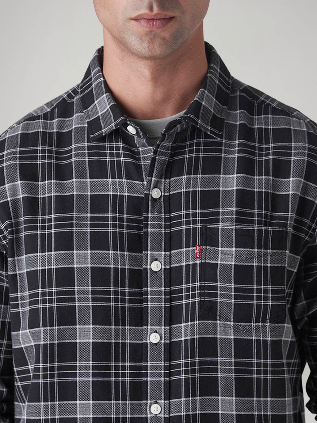 Men's Checkered Slim Fit Dobby Shirt - 20 View