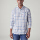 Men's Checkered Slim Fit Dobby Shirt - Front View