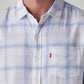 Men's Checkered Slim Fit Dobby Shirt - Detail View