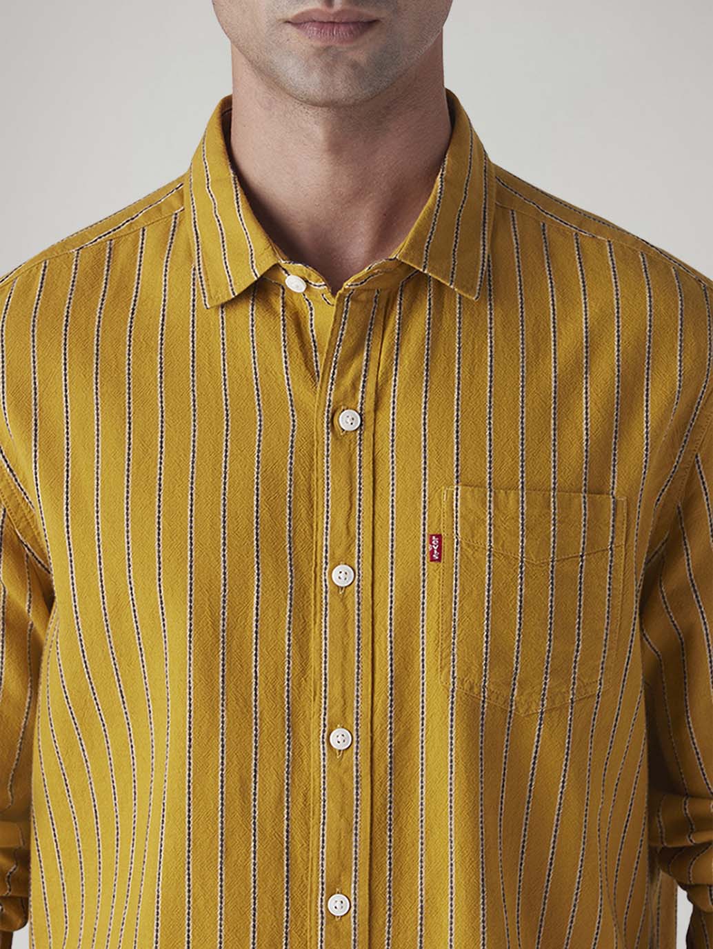 Men's Striped Slim Fit Dobby Shirt - 20 View