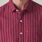 Men's Striped Slim Fit Dobby Shirt - Detail View