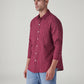 Men's Striped Slim Fit Dobby Shirt - Side View