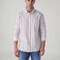 Men's Striped Slim Fit Dobby Shirt - Front View