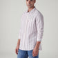 Men's Striped Slim Fit Dobby Shirt - Side View