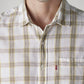 Men's Checkered Slim Fit Linen Shirt - 20 View