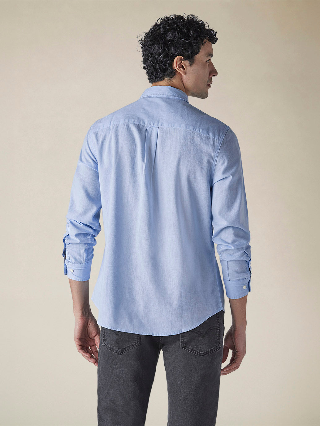 Men's Solid Slim Fit Linen Shirt - 85385ab7-c4ae-4d38-a47c-6f8f991d711a View