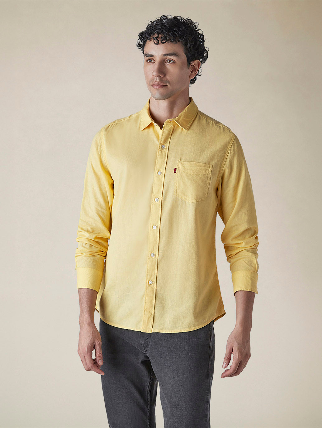 Men's Solid Slim Fit Shirt - 750d30e0-19bc-47f0-81d2-60c04c945300 View