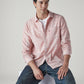 Men's Checkered Slim Fit Linen Shirt - Styleshot View