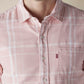 Men's Checkered Slim Fit Linen Shirt - 500f623c-18a3-4fb7-8cfe-7b9b006f4f81 View