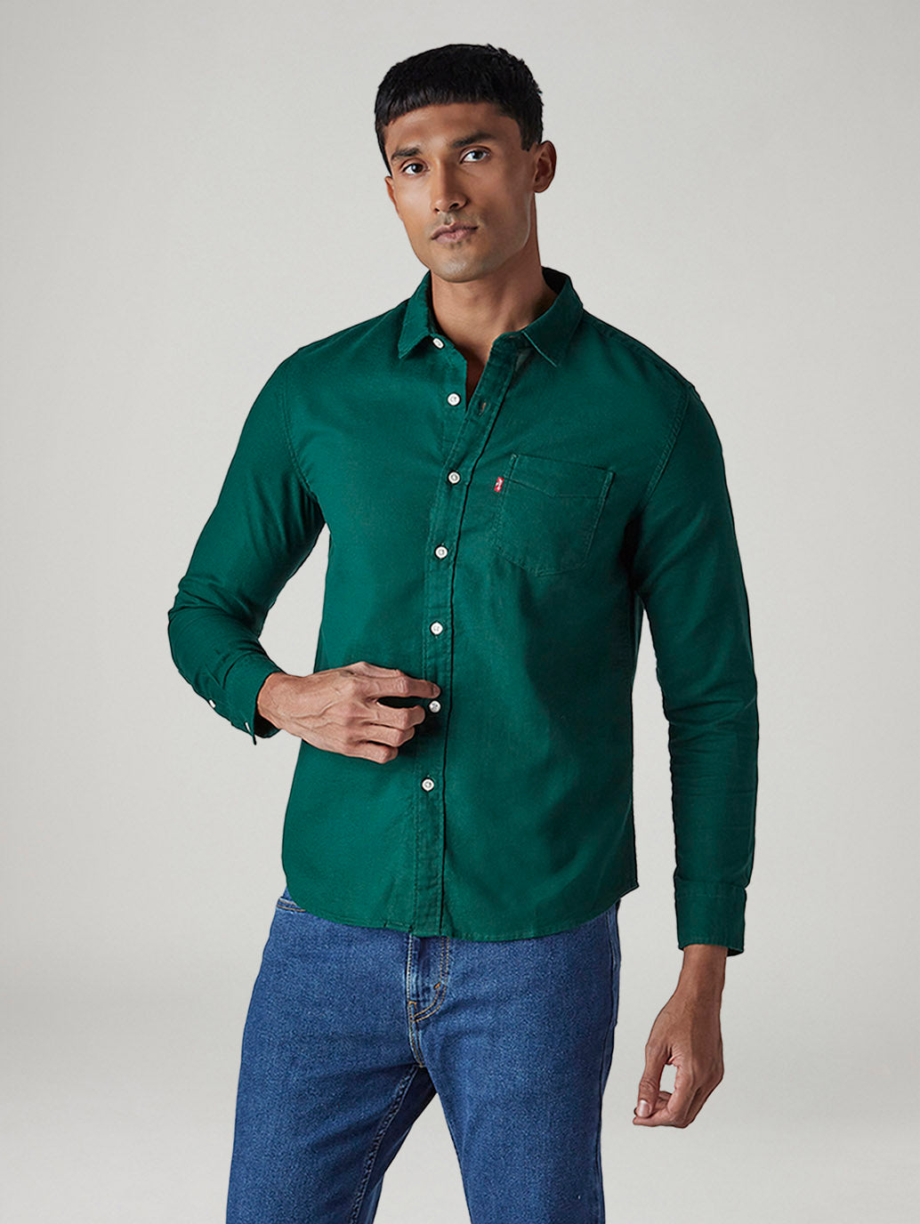 Men's Solid Slim Fit Oxford Shirt